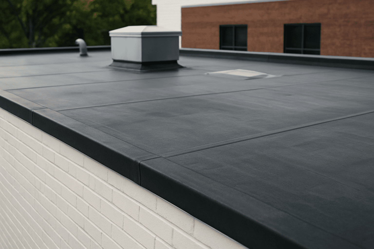 An EPDM Rubber roofing system is one way to protect your flat roof from water damage.