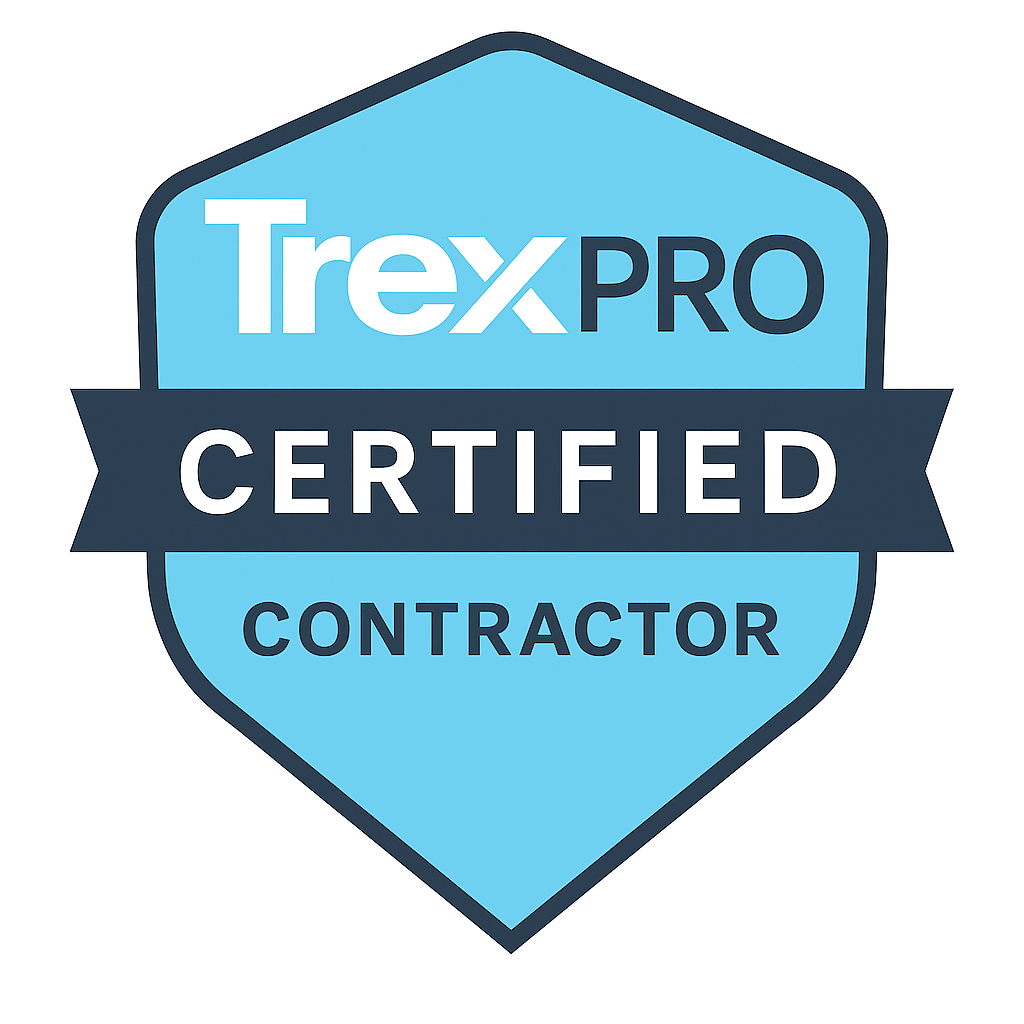 TrexPro Certified Deck Contractor | KPI Jr. Exteriors TrexPro Certified deck contractor badge for KPI Jr. Exteriors