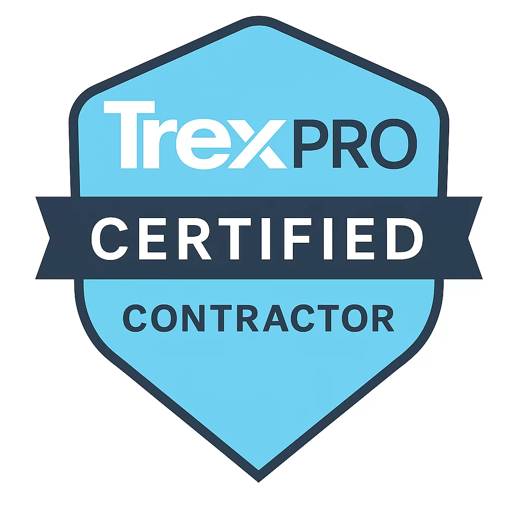 TrexPro Certified deck contractor badge for KPI Jr. Exteriors