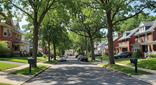 Residential neighborhood in Montgomery County PA served by KPI Jr Exteriors